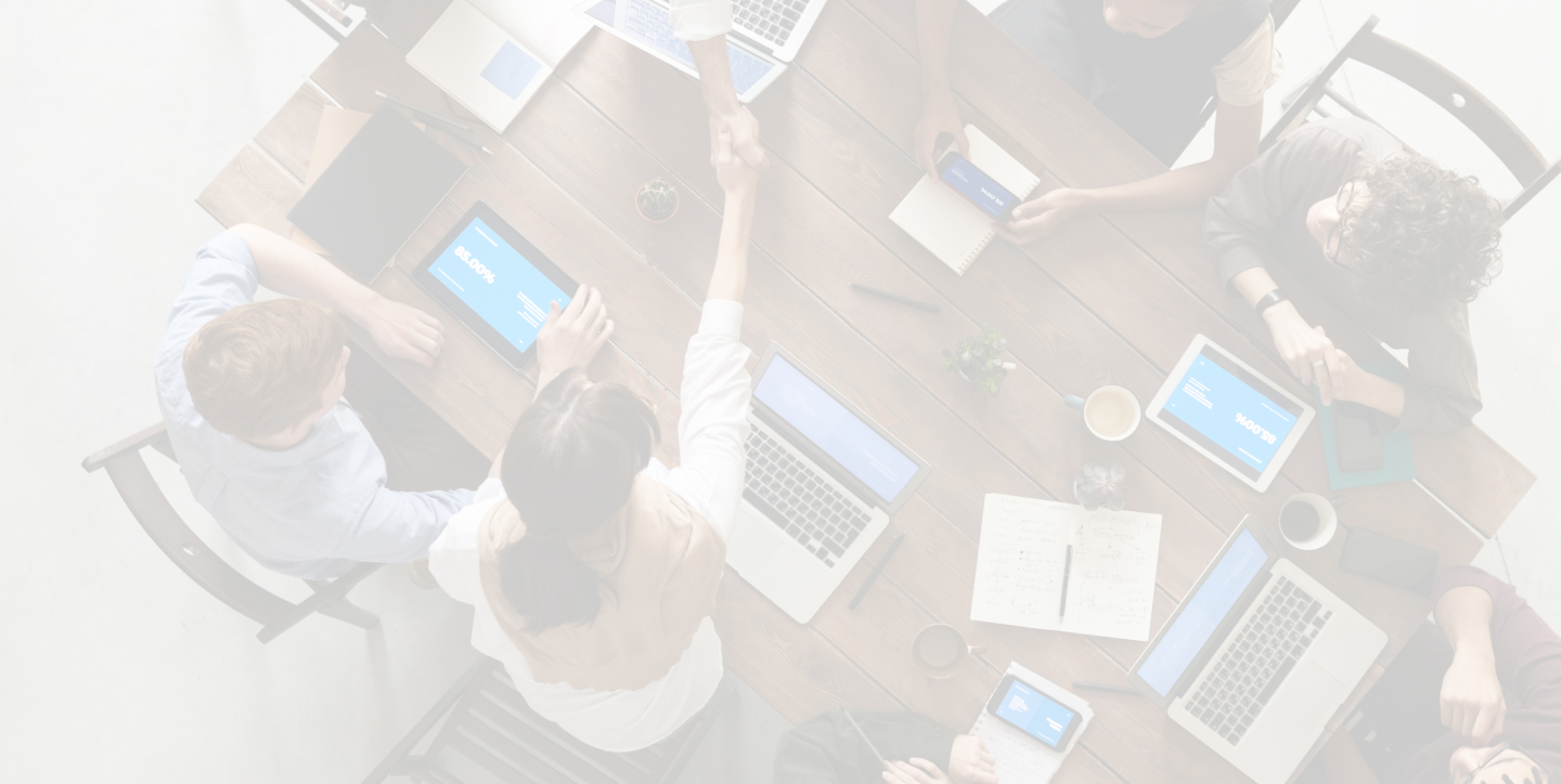 People with computers working together